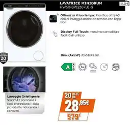 Expert Haier LAVATRICE MINIDRUM HW50-BP12307U1-S offerta