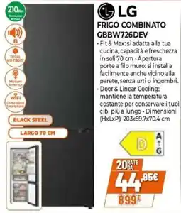 Expert LG FRIGO COMBINATO GBBW726DEV offerta