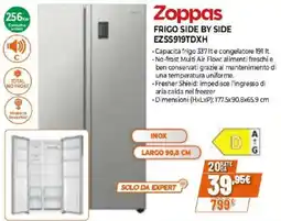 Expert Zoppas FRIGO SIDE BY SIDE EZSS919TDXH offerta