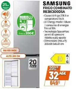 Expert SAMSUNG FRIGO COMBINATO RB38C600DSA offerta
