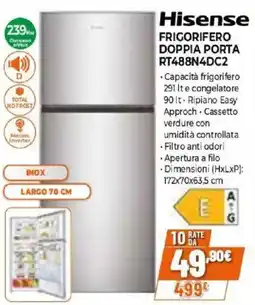 Expert Hisense FRIGORIFERO DOPPIA PORTA RT488N4DC2 offerta