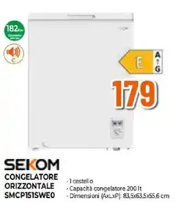 Expert SEKOM CONGELATORE SMCP151SWEO offerta