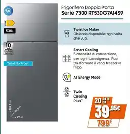 Expert SAMSUNG Frigorifero Doppia Porta Serie 7300 RT53DG7A1459 offerta
