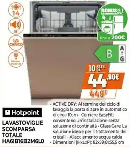 Expert Hotpoint LAVASTOVIGLIE SCOMPARSA TOTALE HA6IB16B2M6L0 offerta