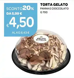 Ekom Torta gelato panna e cioccolato offerta