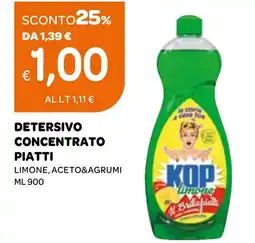 Ekom Detersivo concentrato piatti limone, aceto&agrumi offerta