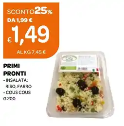 Ekom Primi pronti insalata, cous cous offerta