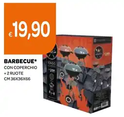 Ekom Barbecue con coperchio + 2 ruote offerta