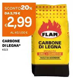 Ekom Flam carbone di legna offerta