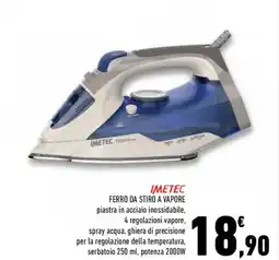Conad Superstore Imetec ferro da stiro a vapore offerta