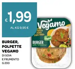 Ekom Burger, polpette vegamo di soia e frumento offerta