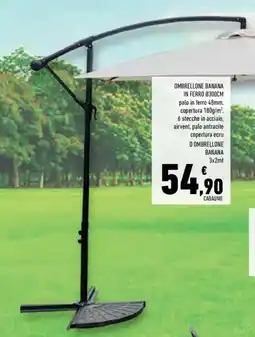 Conad Superstore Ombrellone banana in ferro 0300cm offerta