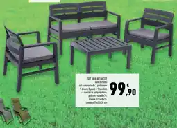 Conad Superstore Set java antracite con cuscini offerta
