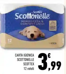Conad Superstore Carta igienica scottonelle SCOTTEX 12 rotoli offerta