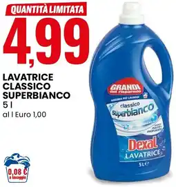 Eurospin Dexal lavatrice classico superbianco offerta