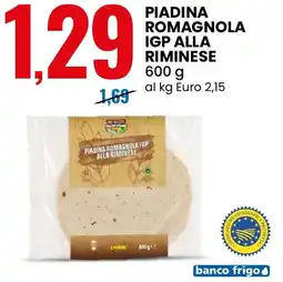 Eurospin Tre mulini piadina romagnola igp alla riminese offerta