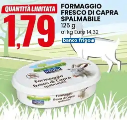 Eurospin Pascoli italiani formaggio fresco di capra spalmabile offerta