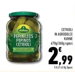 Conad Superstore Cetrioli in agrodolce KUHNE offerta