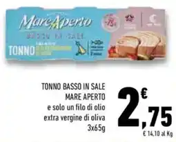 Conad Superstore Tonno basso in sale MARE APERTO offerta
