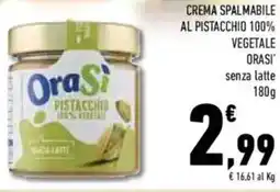 Conad Superstore Crema spalmabile al pistacchio 100% vegetale ORASI' offerta