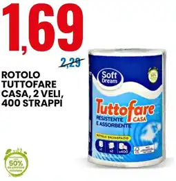 Eurospin Soft dream rotolo tuttofare casa offerta