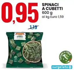 Eurospin Delizie dal sole spinaci a cubetti offerta