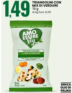Eurospin Amo essere veg triangolini con mix di verdure offerta