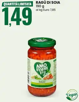 Eurospin Amo essere veg ragù di soia offerta