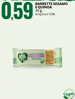 Eurospin Amo essere veg barrette sesamo e quinoa offerta
