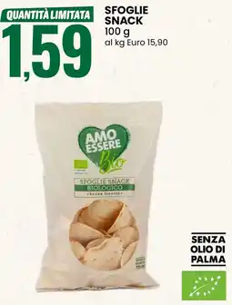 Eurospin Amo essere bio sfoglie snack offerta