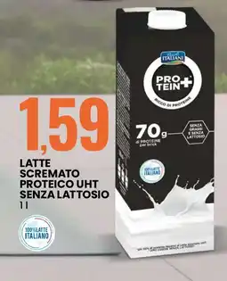 Eurospin Pascoli italiani latte scremato proteico uht senza lattosio offerta