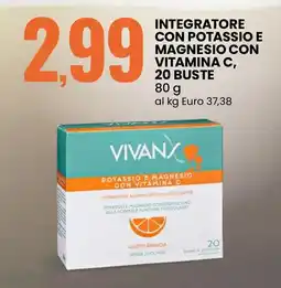 Eurospin Vivan integratore con potassio e magnesio con vitamina c offerta
