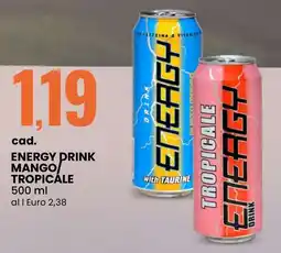 Eurospin Energy prink mango tropicale offerta