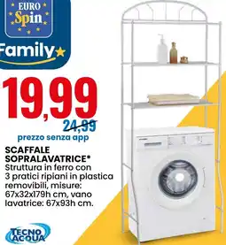 Eurospin Tecno acqua scaffale sopralavatrice offerta