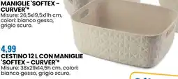Eurospin Cestino 12 l con maniglie 'softex - curver' offerta