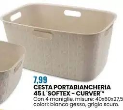 Eurospin Cesta portabiancheria 45 l 'softex - curver' offerta