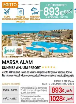 Eurospin Marsa alam sunrise anjum resort offerta
