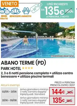 Eurospin Abano terme (pd) park hotel offerta