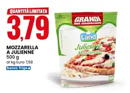 Eurospin Land mozzarella a julienne offerta