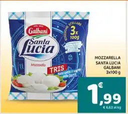 Conad MOZZARELLA SANTA LUCIA GALBANI 3x100 g offerta