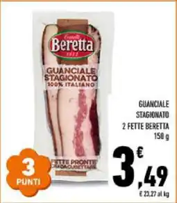 Conad GUANCIALE STAGIONATO 2 FETTE BERETTA offerta