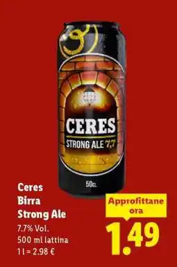 Lidl CERES BIRRA STRONG ALE offerta