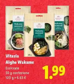 Lidl Vitasia Alghe Wakame offerta