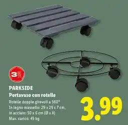 Lidl PARKSIDE Portavaso con rotelle offerta