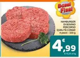 Conad HAMBURGER DI BOVINO PERCORSO QUALITÀ CONAD offerta