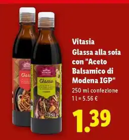 Lidl Vitasia Glassa alla soia con 'Aceto Balsamico di Modena IGP' offerta