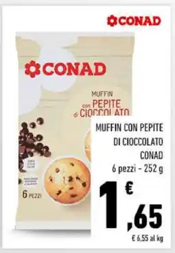 Conad MUFFIN CON PEPITE DI CIOCCOLATO offerta