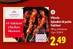 Lidl Vitasia Spiedini di pollo Yakitori offerta