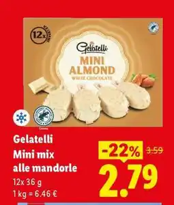 Lidl Gelatelli Mini mix alle mandorle offerta