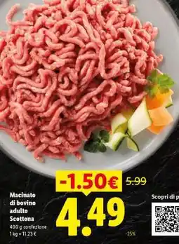 Lidl Macinato di bovino adulto scottona offerta